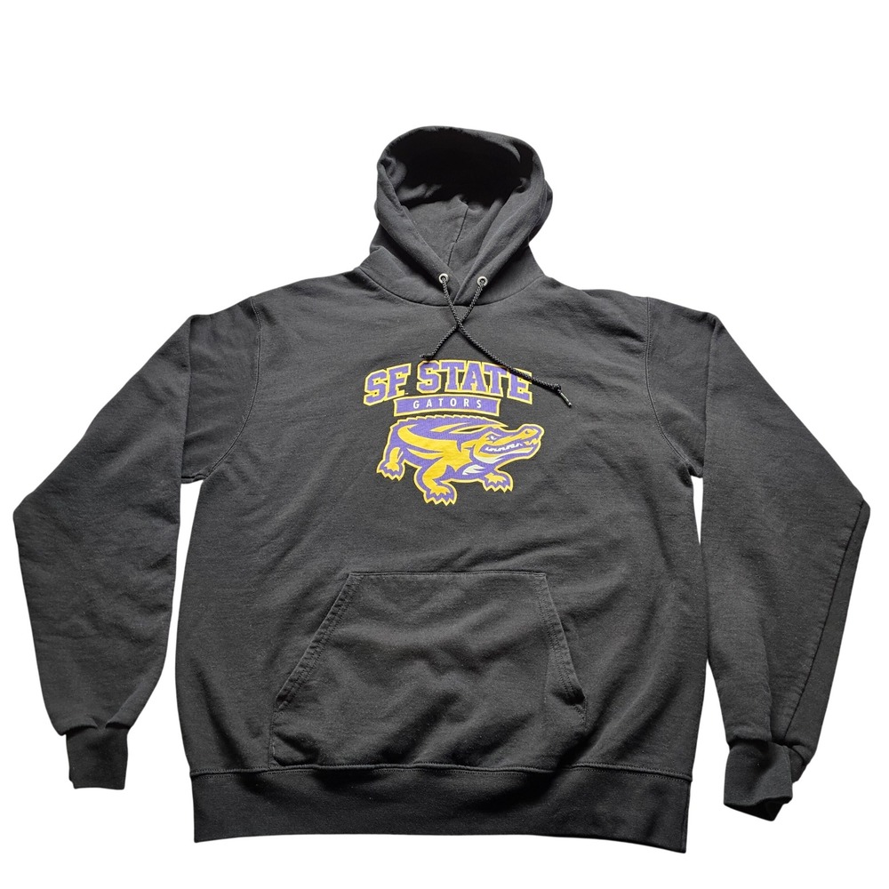SF State Gators Champion Hoodie Mens L Black NCAA Basketball SFSU Sweatshirt